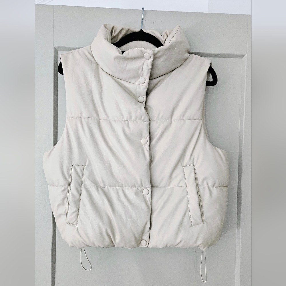 Cream Puffer Vest